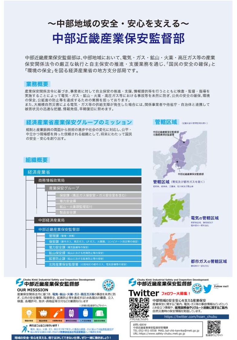 官庁ガイド：中部近畿産業保安監督部